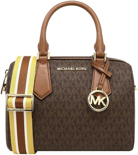 michael kors hayes large duffle satchel bag 35f9gbfu3b-150 women's|Michael Kors brown suitcase.